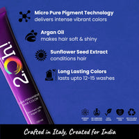 2.Oh! Italian- Blue Hair Color For Women & Men | Ammonia-Free DIY Semi Permanent Hair Color | Enriched with Argan Oil | Lasts upto 12-15 Washes