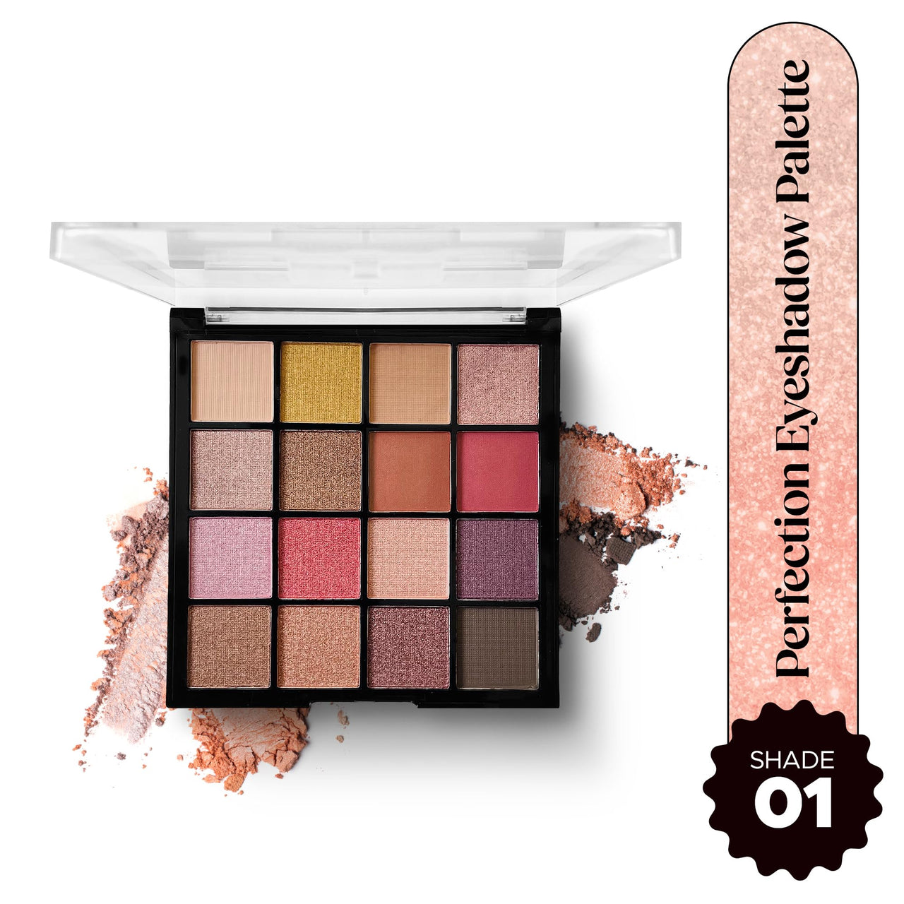 Hilary Rhoda Perfection Eyeshadow Palette | Highly Pigmented Eyeshadow Palette | Matte & Shimmer Finish | Long Lasting Eyeshadow for Women | Blendable Eyeshadow | 20.8g | 16 Shades (Shade 1)