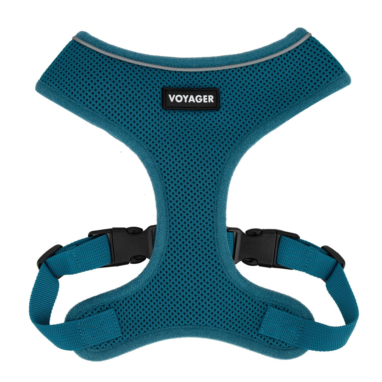 Aerolite No Pull Mesh Dog Harness with Lightweight, Soft, Breathable Chest Coverage, Reflective Stitching, and Adjustable Straps for Walking, Running, Training, Heavy Duty and Durable - Turquoise, M