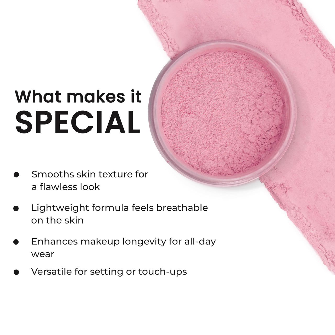 Recode Studio Pro Loose Setting Powder, Pink, Professional Makeup