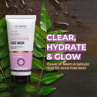 Dr. Sheth's Neem & 2% Salicylic Acid Face Wash | For Oily & Acne Prone Skin | With 1% Zinc PCA, Vitamin E, C & B5 | Deeply Cleanses | Exfoliates Skin | Prevents Acne | For Men & Women | 100ml