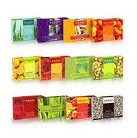 Vaadi Herbals Assorted Luxurious Handmade Herbal Soaps, 75g (Pack of 12) & Vaadi Herbals Elbow Foot Knee Scrub With Almond And Walnut Scrub Soap, 75g (Pack Of 6)