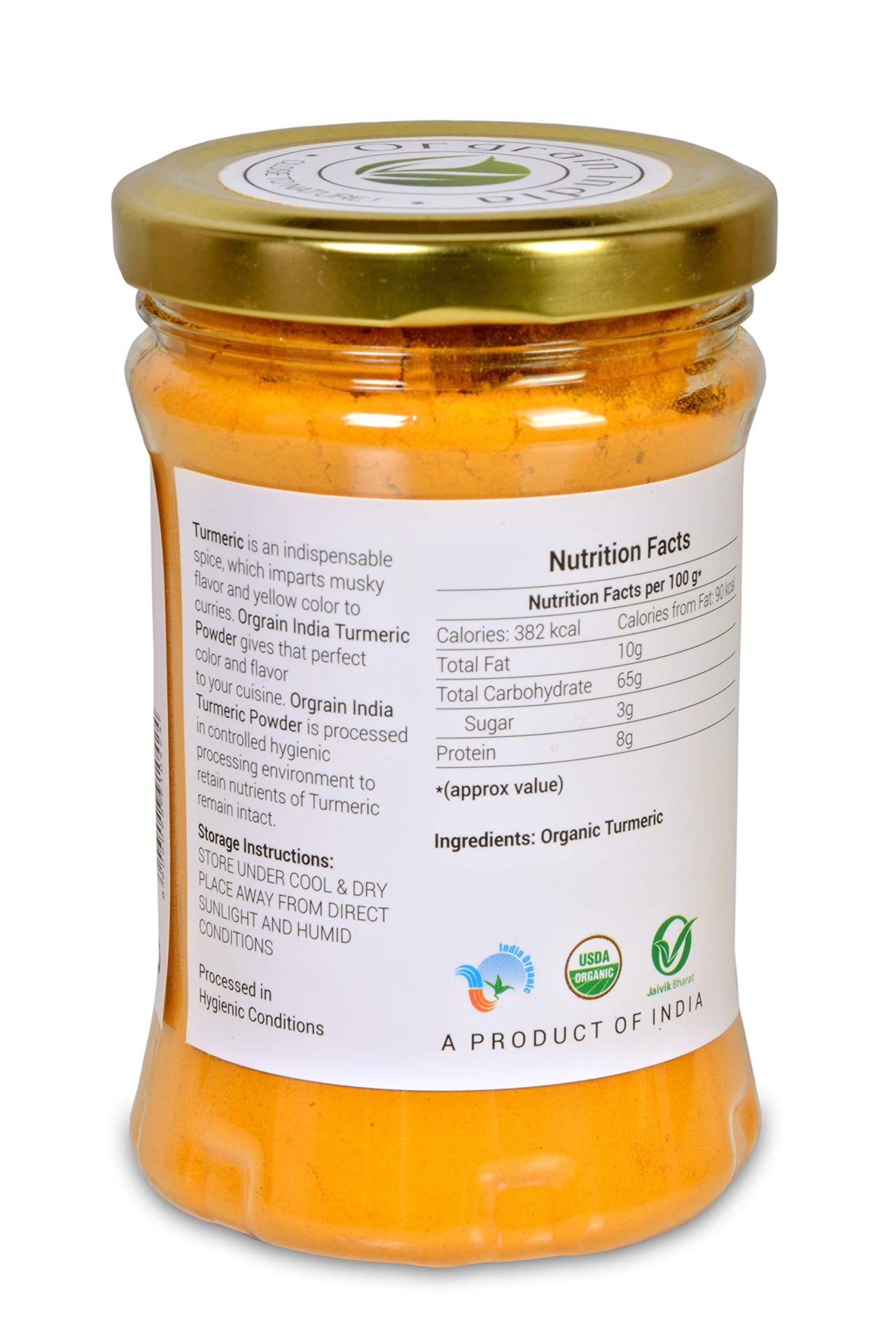 Orgrain India Organic Turmeric Powder 300g (Pack of 2 * 150g) with high Curcumin Content | Immunity Booster | Company-Owned Farmlands | Freshly Ground Haldi Powder | Lab Tested |