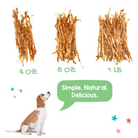 Nature Gnaws USA Turkey Tendons for Dogs - Premium Natural Chew Treats - Delicious Reward Snack for Small Medium & Large Dogs - Made in The USA 4 oz Bag 1 Pound (Pack of 1)