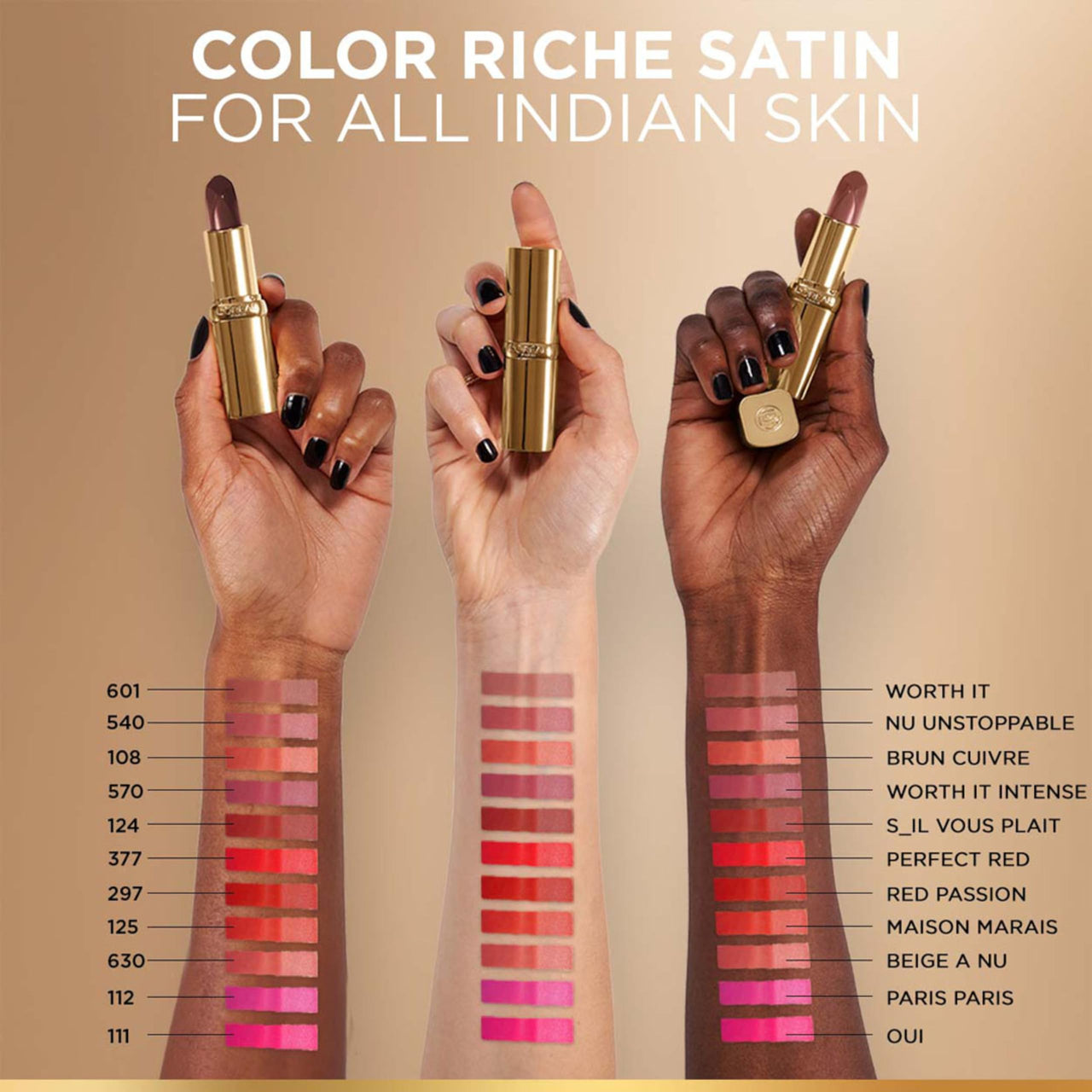 L’Oréal Paris Color Riche Satin Lipstick- 125 Maison Marais, 4.3 gm