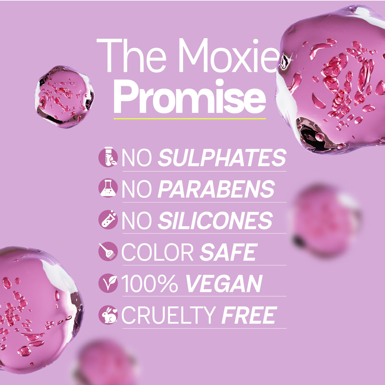 Moxie Beauty Hyaluronic Acid Repairing Shampoo | 120ml | Deep Hydration & Damage Repair | Sulfate-Free, Frizz-Control Shampoo | For All Hair Types