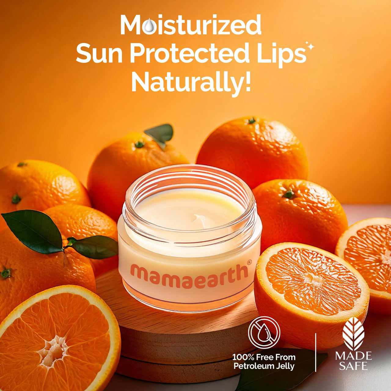 Mamaearth Vitamin C Moisture Therapy Lip Balm Spf 50 Dry & Chapped Lips 15 G|Heals, Brightens, Protects|Glossy Finish|Coconut Oil, Shea Butter, Ceramides, Kojic Acid100% Free Of Petroleum Jelly,White