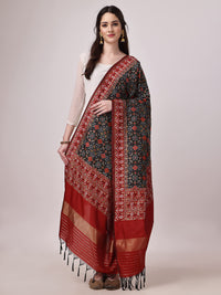KAPAAHA Women's  Woven Silk Bandhani Patola Dupatta, Width 45 inch, Length 2.5 meter