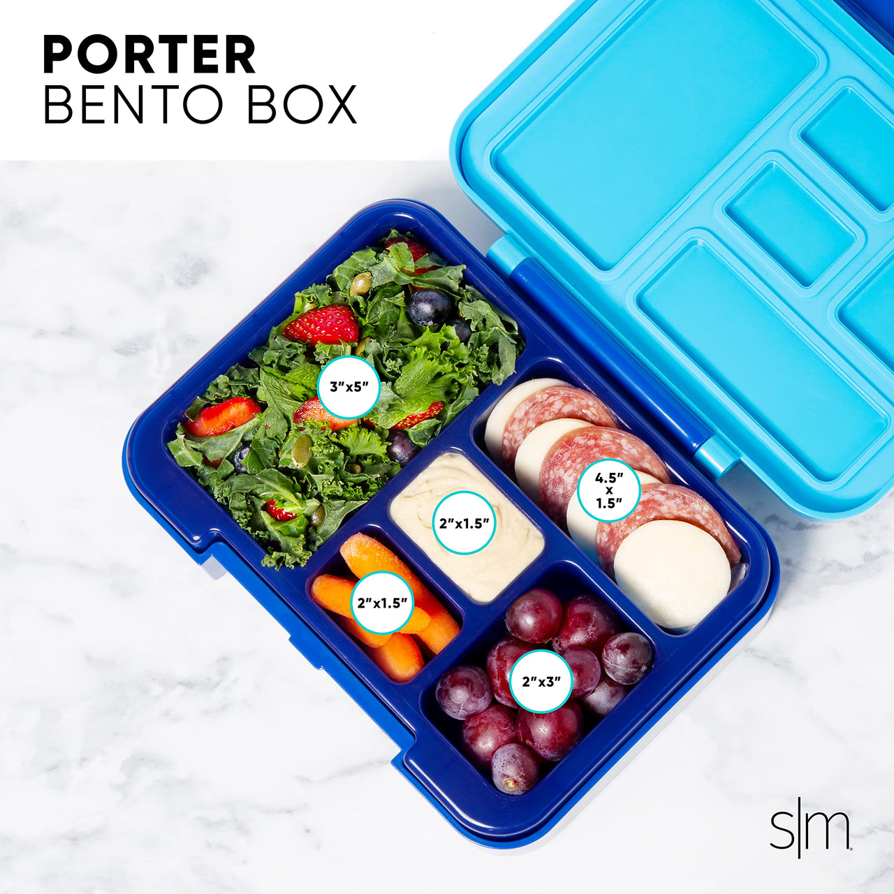 Simple Modern Star Wars Bento Lunch Box for Kids | BPA Free, Leakproof, Dishwasher Safe | Lunch Container for Boys, Toddlers | Porter Collection | 5 Compartments | Grogu Force Strong Star Wars: Grogu Force Strong 30oz Bento Box