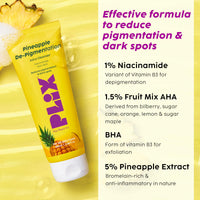 The Plant Fix Plix | Pineapple De-Pigmentation Regime with Pineapple Exfoliation Fruity Toner, Pineapple Juicy Cleanser, Pineapple Depigmentation Dewy Serum, & Smoothie Moisturizer