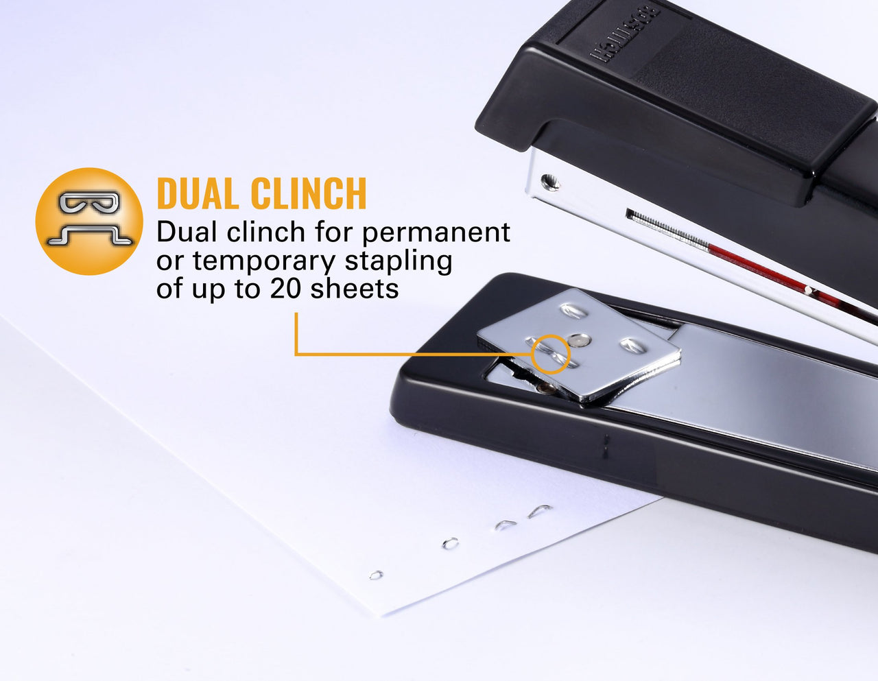 Bostitch Office B440BK B440 Executive Full Strip Stapler, 20-Sheet Capacity, Black (BOSB440BK) Full Sized