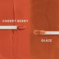 Koe Beauty Double Dip | Cherry Berry & Glaze | Bold Cherry Red Matte Lipstick (2ml) Plus Soft Shimmer Lip Topper (2ml) | Perfect Balance of Color & Shine