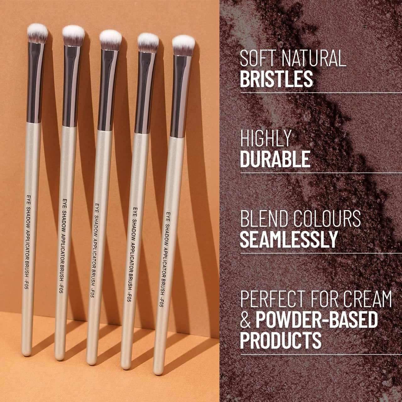 Swiss Beauty Eyeshadow Blending Brush with Soft and Synthetic Bristles For Eye Makeup (Pack of 1) - Silver