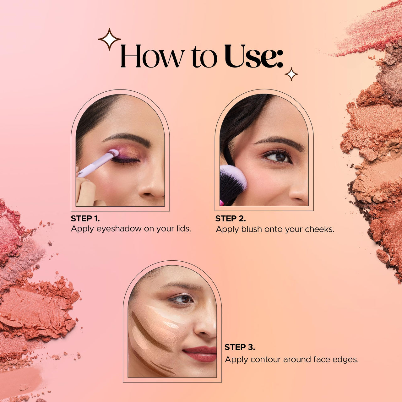 Hilary Rhoda More Than Basic Face Palette | With Blushes, Shimmer Highlighters & Eyeshadows | Highly Pigmented & Long Lasting Face Palette |10.5g (Pinkalicious - Shade 03)