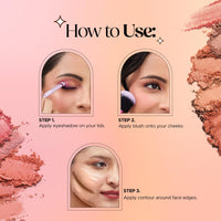 Hilary Rhoda More Than Basic Face Palette | With Blushes, Shimmer Highlighters & Eyeshadows | Highly Pigmented & Long Lasting Face Palette |10.5g (Pinkalicious - Shade 03)