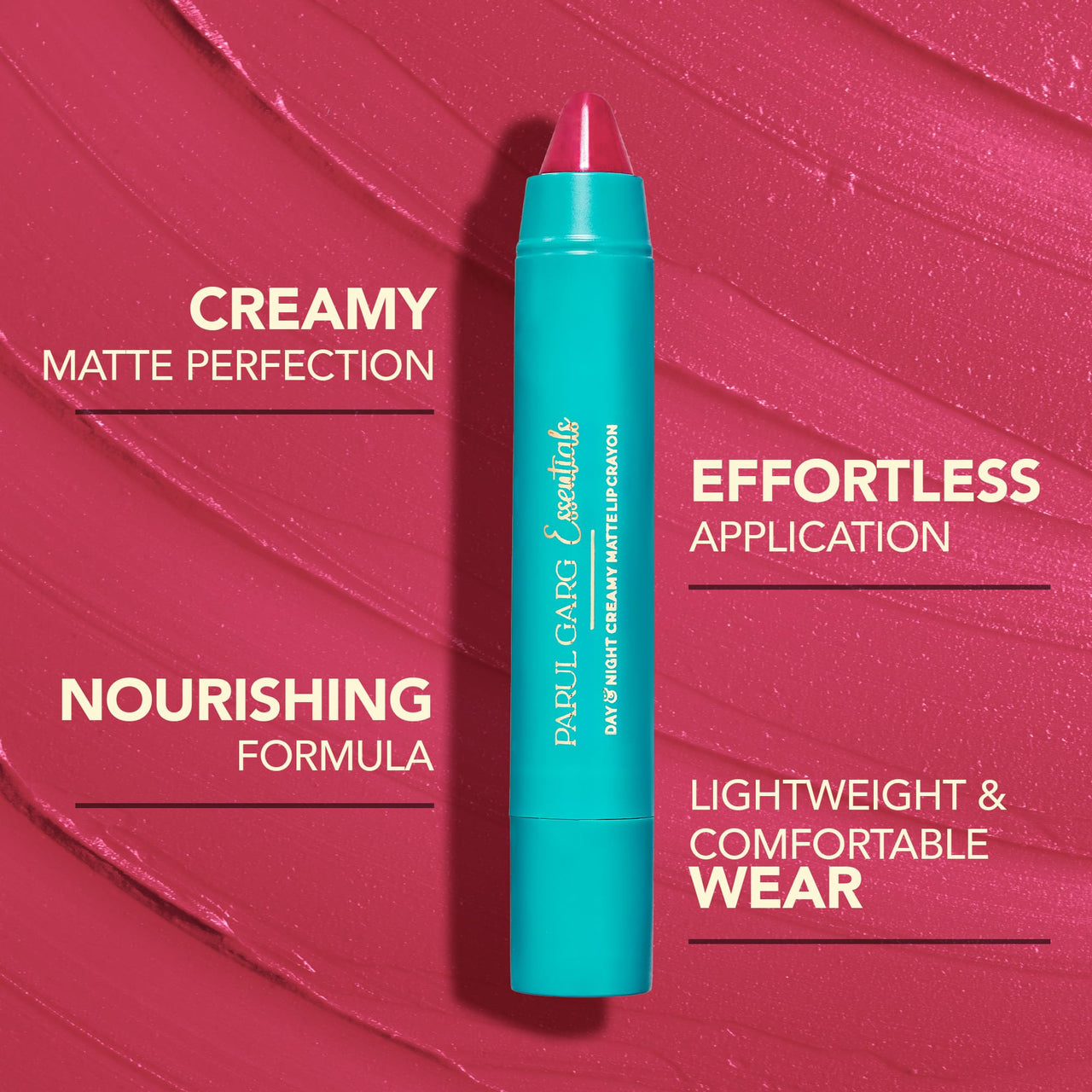 Parul Garg Beauty Creamy Matte Lip Crayon | Soft Matte & Hydrating Formula with Almond Oil & Vitamin E | Rich Pigment & Comfortable Wear | 100% Vegan (Princess 98)