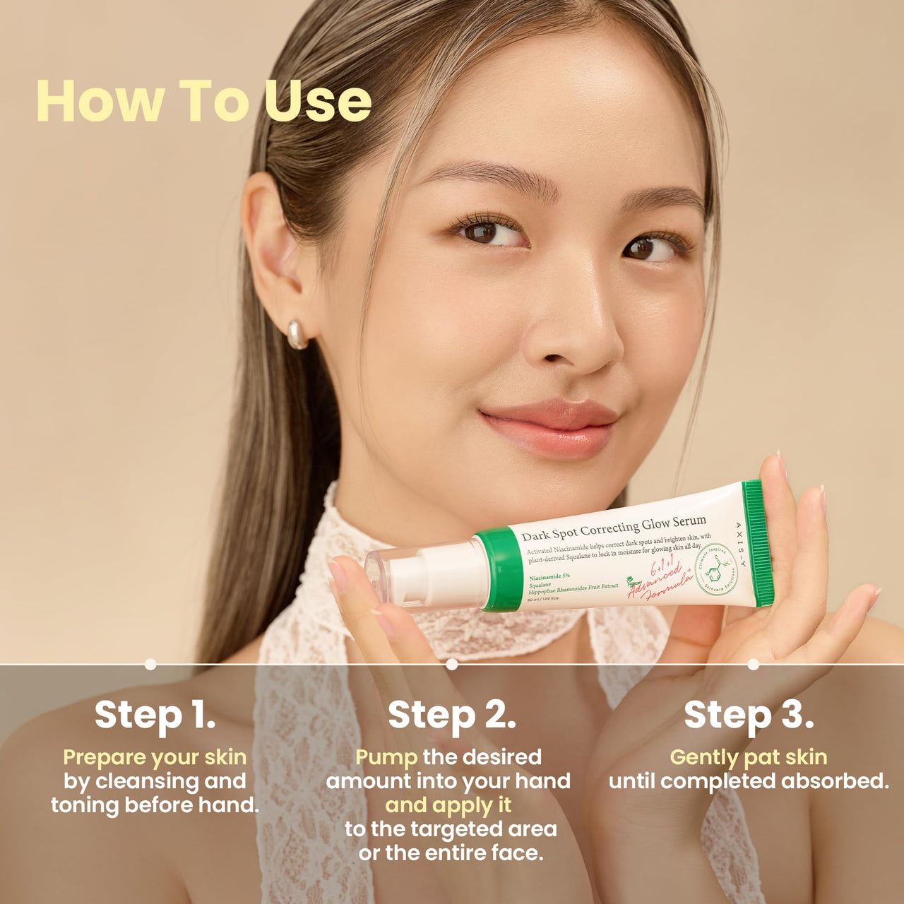 AXIS-Y Dark Spot Correcting Glow Serum 50ml / 1.69 fl. oz | Brightening Serum | Korean Skincare, Dark Spot Treatment, Hyperpigmentation Treatment (Pack of 1)