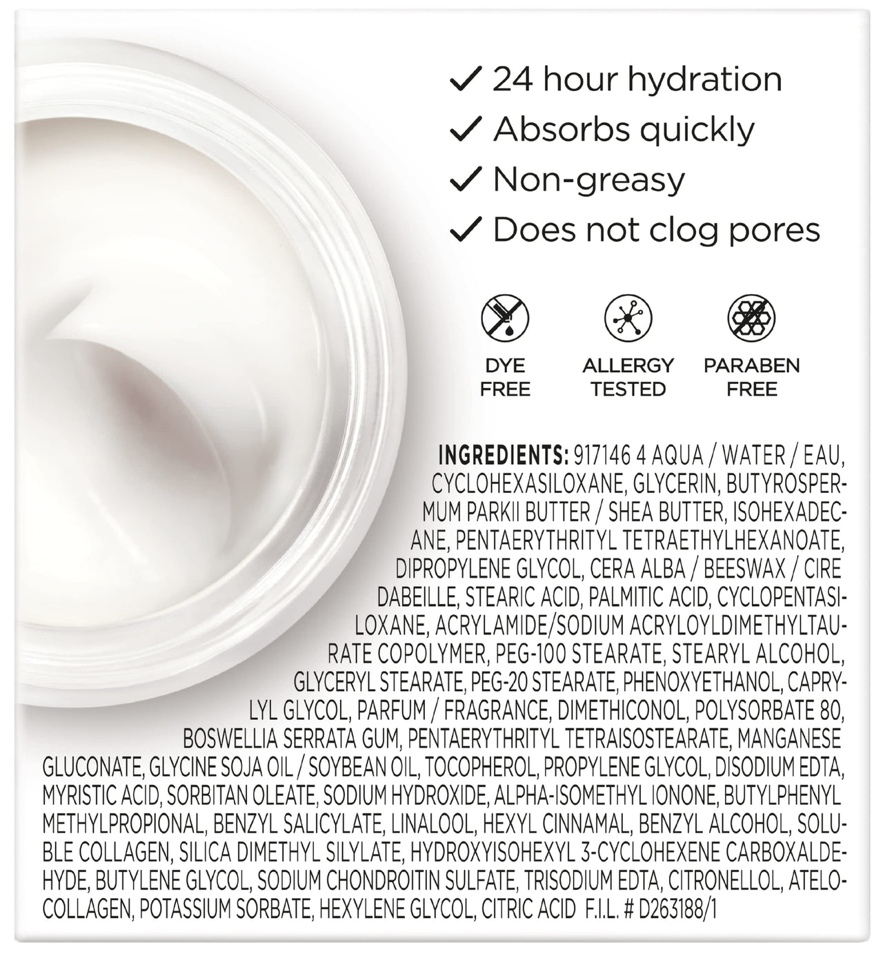 L'OREAL PARIS Collagen Face Moisturizer, Skin Care, Day And Night Cream, Anti-Aging Face Cream To Smooth Wrinkles, Non-Greasy 1. 7 Oz.