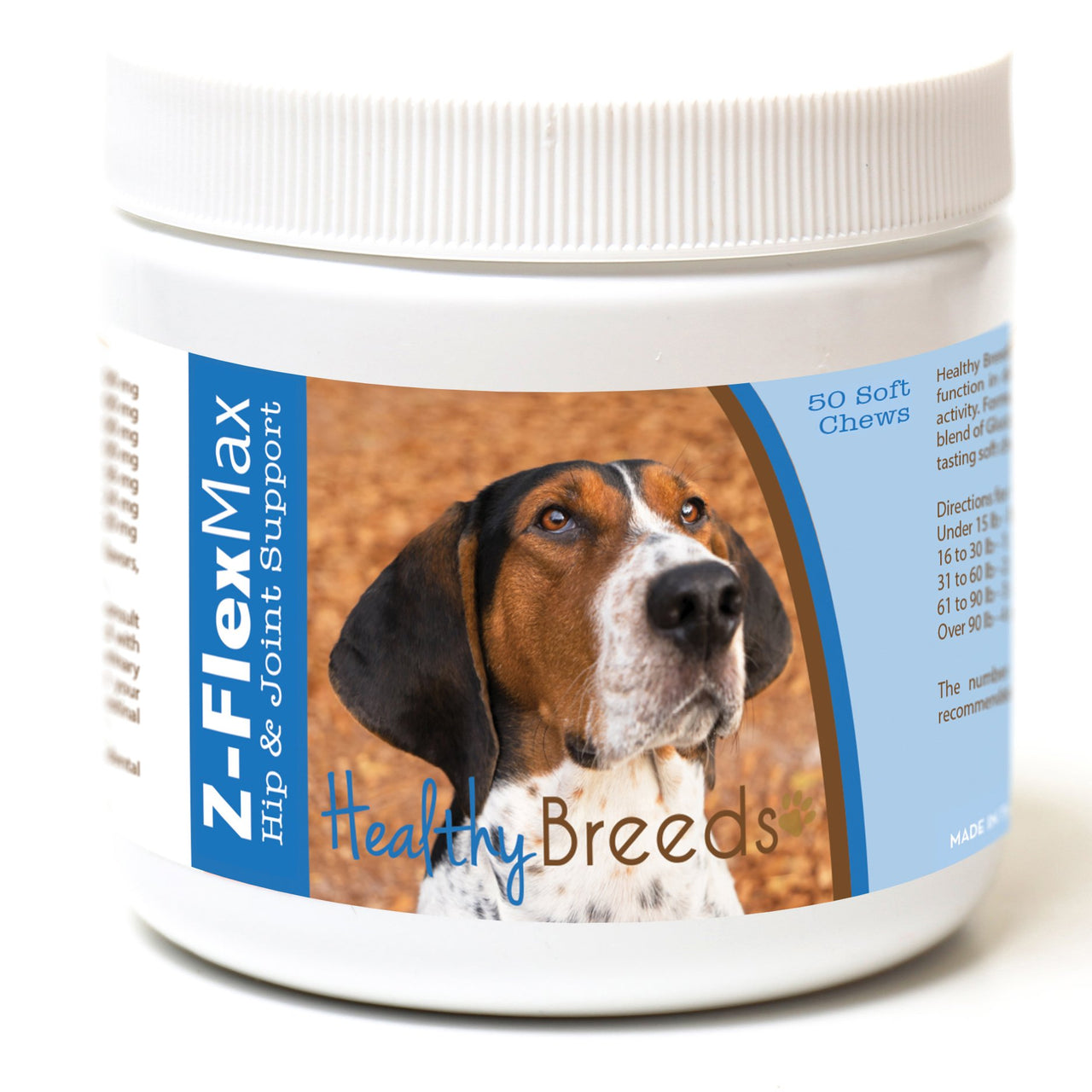 Healthy Breeds Treeing Walker Coonhound Z-Flex Max Hip and Joint Soft Chews 50 Count 50 Ct