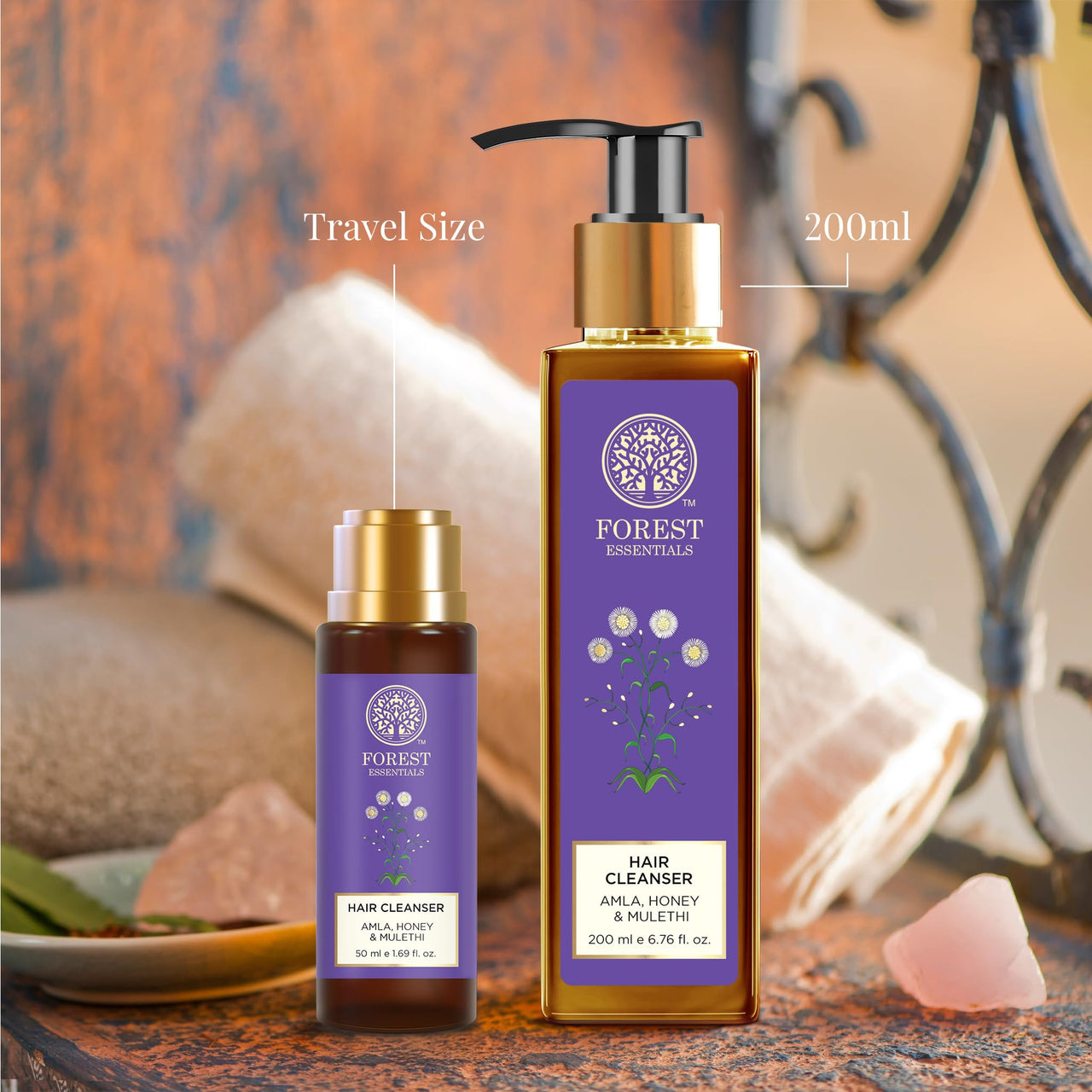 Forest Essentials Hair Cleanser Amla Honey & Mulethi | Ayurvedic Natural Shampoo | For Dull Dry Hair | Controls Hair Thinning & Breakage | Sulphate & Paraben Free, 1 Count