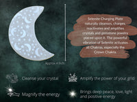 Selenite Crystal Charging Plate For Crystals And Healing Stones, 4.5