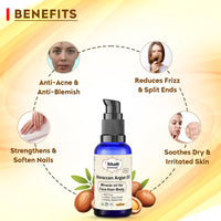 Khadi Omorose Moraccan Argan Oil, Cold Pressed Organic, 30ml, for Skin, Hair & Anti-Ageing Face Care ! 30 ml