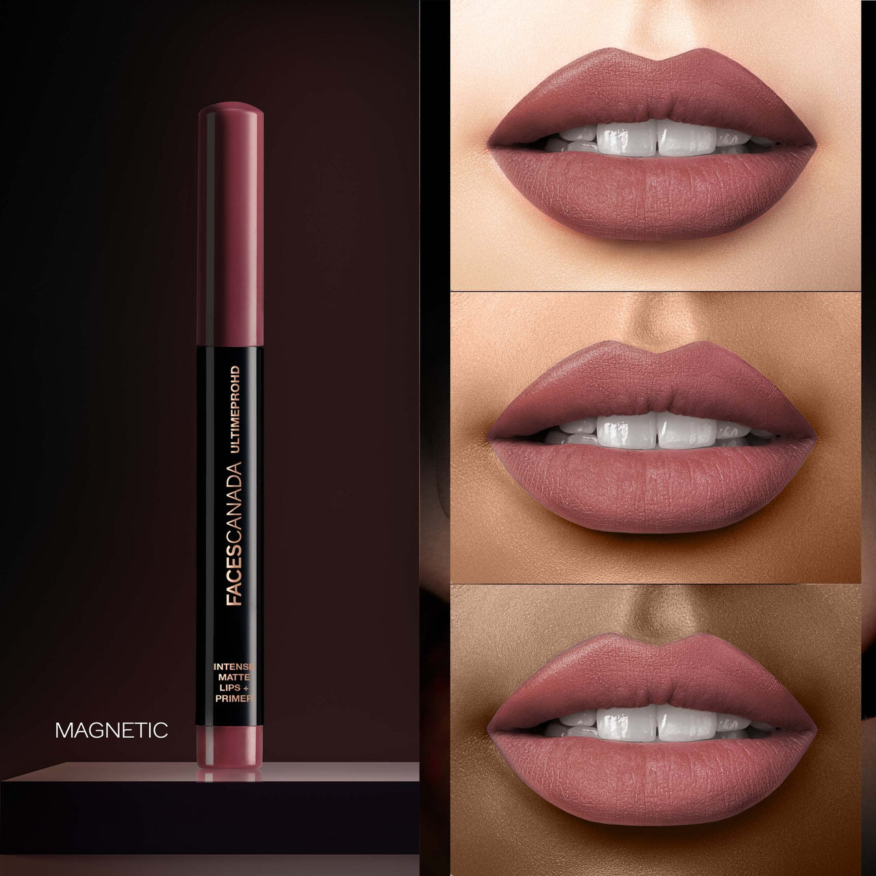 FACESCANADA Ultime Pro HD Intense Matte Lips + Primer - Magnetic 02, 1.4G | 9Hr Long Stay & Ultime Pro HD Intense Matte Lips + Primer - Tea Rose 10, 1.4G | 9Hr Long Stay