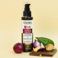 Oshea Herbals Natural Hair Growth Serum | Strengthens Hair, Prevent Hair Fall & Promotes Hair Growth with Healthy Scalp | Enriched with Onion Bulb & Ginger Extract - 110ml (Pack of 2)