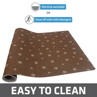 Drymate Dog Crate Mat Liner, Absorbs Urine, Waterproof, Non-Slip, Washable Puppy Pee Pad for Kennel Training - Use Under Pet Cage to Protect Floors, Thin Cut to Fit Design (USA Made) (Brown)(27