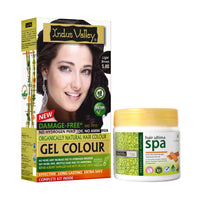 INDUS VALLEY Hair Color Trial Pack | Light Brown With Hair Ultima Spa (175 ml)