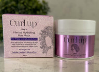 Curl up Intense Hydrating Hair Mask - Deep Conditioner For Curly Hair - Sulphate Paraben & Silicone Free (200 Gram, Fresh)