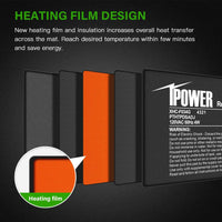 iPower 4 by 7-Inch 4 Watts Reptile Heating Mat with Temperature Controller Under Tank Warmer Terrarium Heat Pad for Reptiles and Amphibians, Black 4
