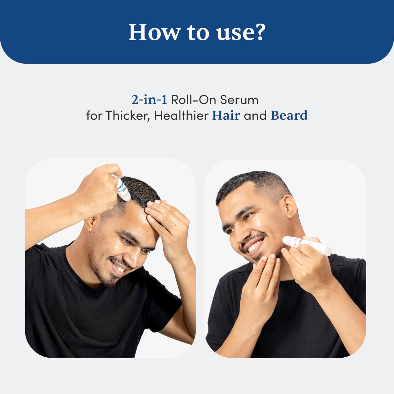 Man Matters Advanced Hair Growth Serum Roll On For Hair&Beard|With 3% Redensyl,2% Anagain,1% Aminexil&Rosemary Leaf Extract |Reactivates Hair Cells&Activates Beard Follicles|25Ml,50 Grams
