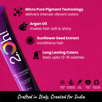 2.Oh! Italian- Sangria Pink Hair Color For Women & Men | Ammonia-Free DIY Semi Permanent Hair Color | Enriched with Argan Oil | Lasts upto 12-15 Washes | Pack of 2