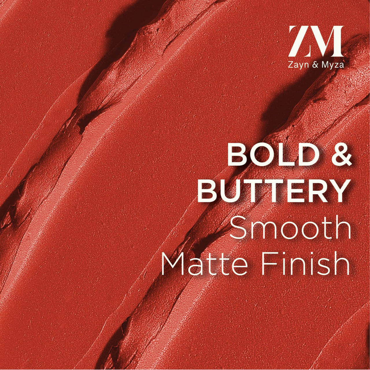 ZM Zayn & Myza Rich Matte Lipstick | Smooth and Light Weight | Intense Color in one Swipe | High Pigmentation Bullet Lip Stick Enriched with Argan oil, Murumuru and Shea Butter, (Prep Show, 4.2 G)