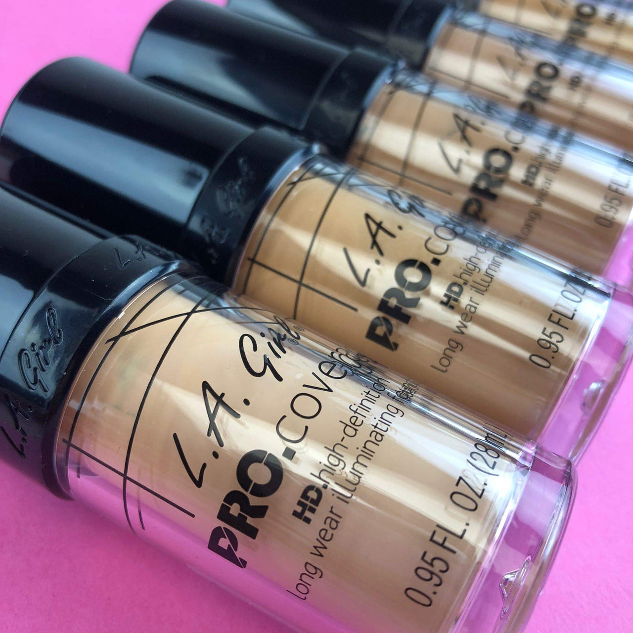 L.A Girl HD Pro Liquid Matte Foundation for Face Makeup - White, Matte & Poreless Ultra Blendable Liquid, Full Coverage & Long Lasting Glow, Natural Finish Infallible, Vegan & Cruelty - 28ml