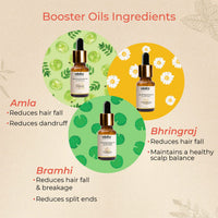 Vedix Ayurvedic Hair Fall Oil Combo with 3 Booster Oils, Tavas Non Sticky Hair Oil For Oily Scalp With Amla, Brahmi & Bhringraj Booster Oils, gift for women - 130ml
