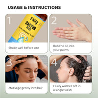 Rey Naturals Castor Oil For Hair Growth Plus Hyaluronic Hair Oil | Castor Oil Cold Pressed | Castor Oil For Skin | Castor Hair Oil | Skin Care, Moisturizer for Dry Skin, Nails, Eyelash - 100ml