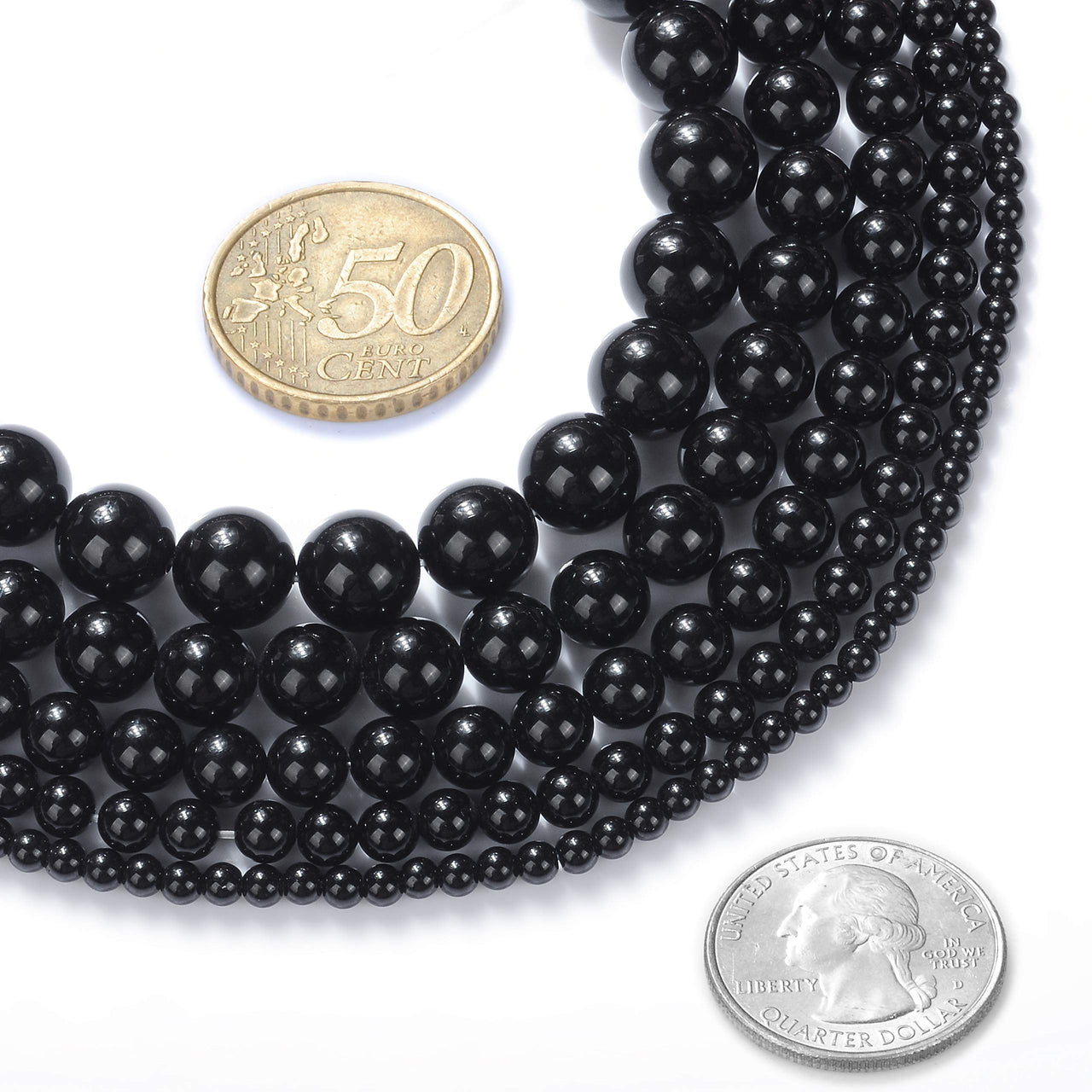Natural Stone Beads 2mm Black Onyx Agate Gemstone Round Loose Beads Crystal Energy Stone Healing Power for Jewelry Making DIY,1 Strand 15"