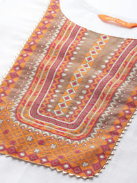 INDO ERA Women's  Solid Cotton Blend Straight Kurta Palazzo With Dupatta Set