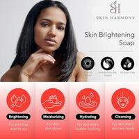 Kojic Acid & Glutathione Soap | Whitening Soap | Body Tan Removal | Bath Soap for Men & Women | Remove Dark Spots & Hyperpigmentation | For Glowing Skin, 75g x 2