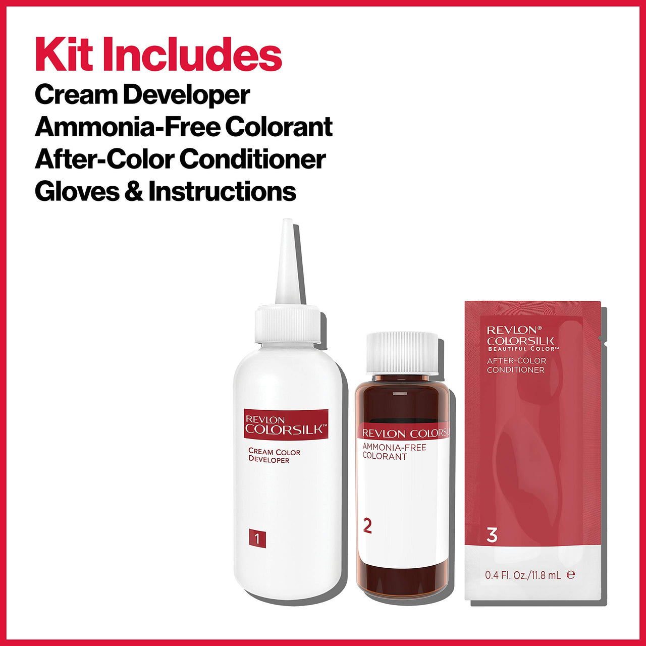 Revlon Colorsilk Beautiful Color, Permanent Hair Color with Keratin, 40ml + 40ml + 11.8ml - 20 Brown Black (Pack of 1)