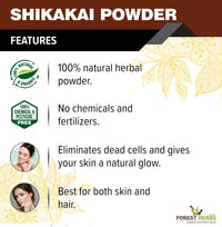 THE FOREST HERBS Natural care from nature 100% Pure Shikakai Powder, Acacia Concinna Excellent Hair Conditioner Powder For Hair 200g, All, (1 count)