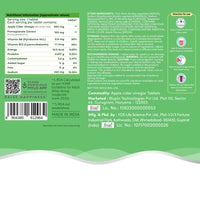Mylo Apple Cider Vinegar Tablets for Weight Loss | Effervescent ACV Tablets | With Vitamin B6 and B12 | 100% Natural (Pack of 1)