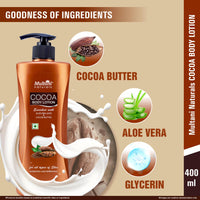 Natural BMultani Naturals Cocoa Body Lotion | Moisturising Body Lotion for Women & Men | Hydrating & Refreshing | Helps in Dryness Reduction & Softens The Skin | Paraben & SLS Free | 400 ML