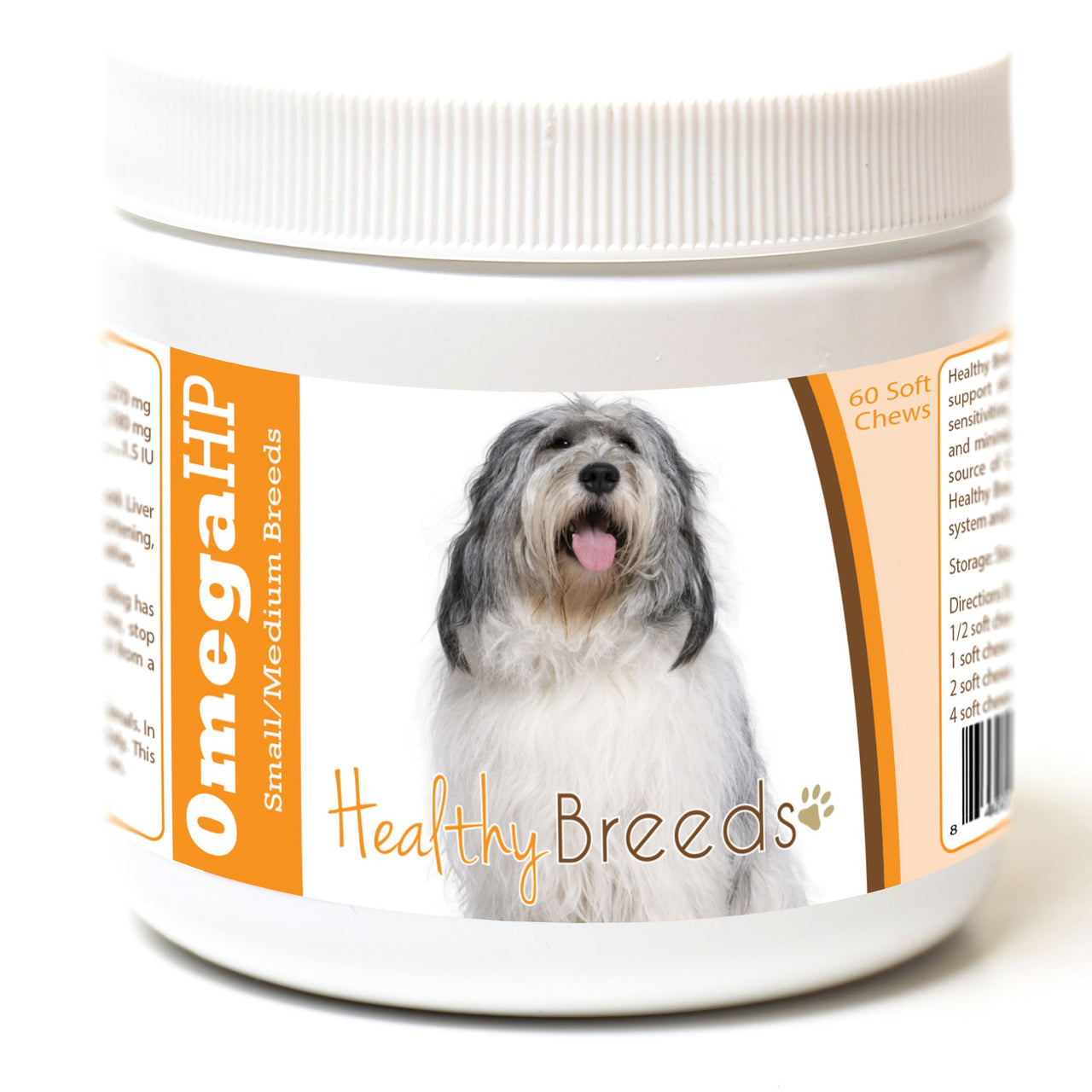 Healthy Breeds Polish Lowland Sheepdog Omega HP Fatty Acid Skin and Coat Support Soft Chews 60 Count 60 Ct - Small/Medium Breeds