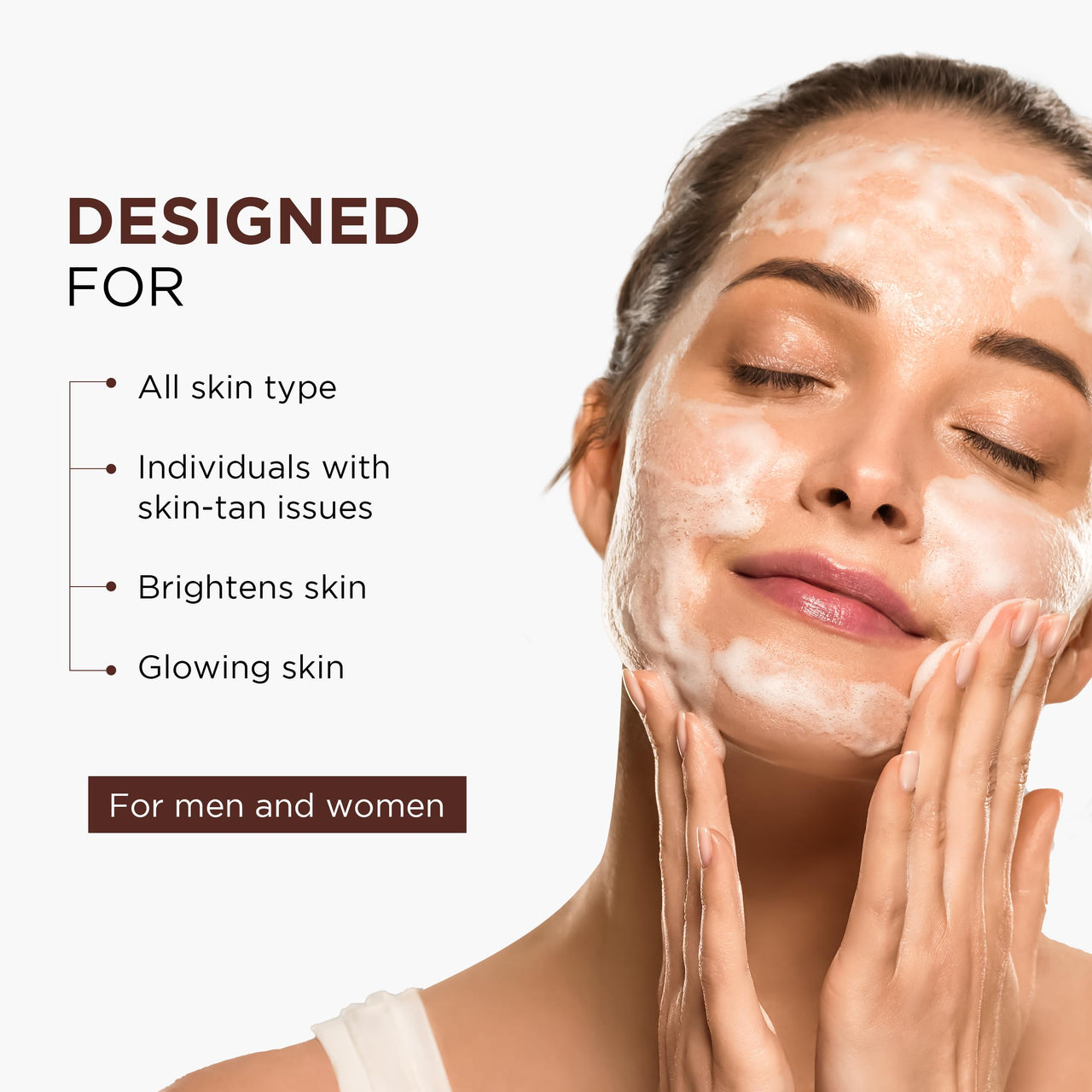 Oshea Herbals Radiance DTan Facewash for All Skin Types | Tan Removal Formula with Brightening Formula | Enriched with Green Apple & Basil Extract | Paraben & Soap Free 50g