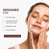 Oshea Herbals Radiance DTan Facewash for All Skin Types | Tan Removal Formula with Brightening Formula | Enriched with Green Apple & Basil Extract | Paraben & Soap Free 50g