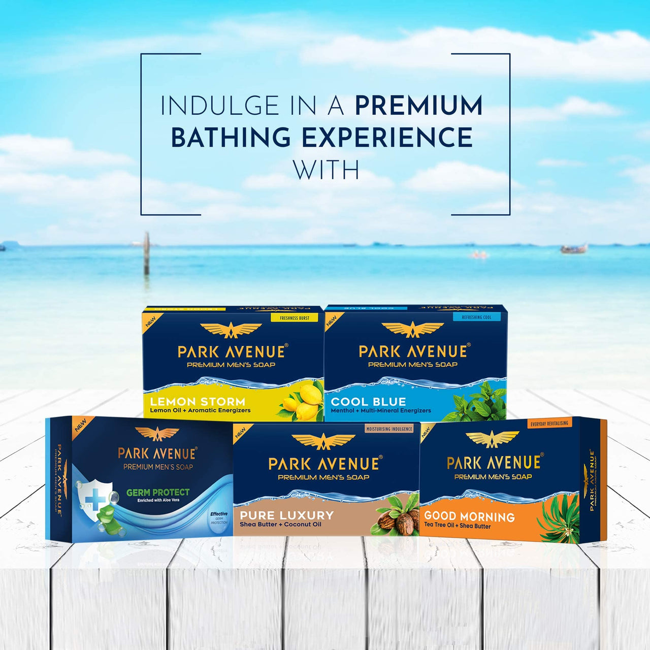 Park Avenue Premium Men’S Soap, Shea Butter+ Coconut Oil, 125G (Buy 3 Get 1)