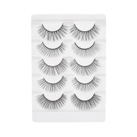 Swiss Beauty Cruelty-Free 3D Eyelashes - Pack of 10 False Eyelashes | Volumising Eye Lashes | Lengthening Eye Lashes | Lightweight Eyelashes | Shade - Black 02, Set of 5